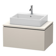 Duravit Meuble sous lavabo L-Cube 82x54,7 cm, taupe mat, 1 tiroir, pour console-1