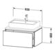 Duravit Meuble sous lavabo L-Cube 82x54,7 cm, taupe mat, 1 tiroir, pour console