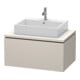 Duravit Meuble sous-lavabo L-Cube 82x54,7 cm, taupe mat, avec console, 1 tiroir-1