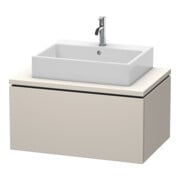 Duravit Meuble sous-lavabo L-Cube 82x54,7 cm, taupe mat, avec console, 1 tiroir