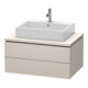 Duravit Meuble sous lavabo L-Cube 82x54,7 cm, taupe mat, f Kons, 2 tiroirs-1