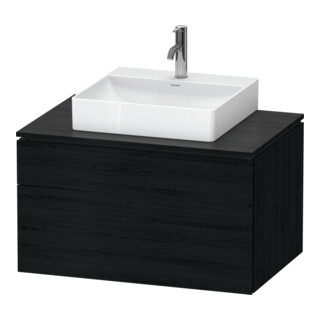 Duravit Meuble sous-lavabo L-Cube 82x55 cm, blanc, 1 tiroir, 1 coulissant, suspendu
