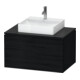 Duravit Meuble sous-lavabo L-Cube 82x55 cm, blanc, 1 tiroir, 1 coulissant, suspendu-1