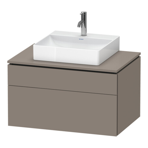 Duravit Meuble sous-lavabo L-Cube 82x55 cm, blanc mat, 1 tiroir, 1 coulissant, suspendu
