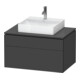 Duravit Meuble sous lavabo L-Cube 82x55 cm, gris, 1 porte, 1 tiroir, suspendu-1