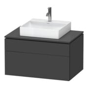 Duravit Meuble sous lavabo L-Cube 82x55 cm, gris, 1 porte, 1 tiroir, suspendu