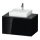 Duravit Meuble sous-lavabo L-Cube 82x55 cm, gris, 1 tiroir, 1 coulissant, suspendu-1