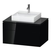 Duravit Meuble sous-lavabo L-Cube 82x55 cm, gris, 1 tiroir, 1 coulissant, suspendu