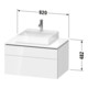 Duravit Meuble sous lavabo L-Cube 82x55 cm, lei, 1 tiroir, 1 porte, suspendu