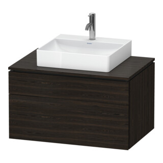 Duravit Meuble sous-lavabo L-Cube 82x55 cm, N ge, 1 tiroir, 1 coulissant, suspendu