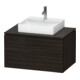 Duravit Meuble sous-lavabo L-Cube 82x55 cm, N ge, 1 tiroir, 1 coulissant, suspendu-1