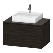 Duravit Meuble sous-lavabo L-Cube 82x55 cm, N ge, 1 tiroir, 1 coulissant, suspendu