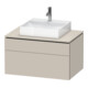 Duravit Meuble sous lavabo L-Cube 82x55 cm, T m, 1 tiroir, 1 coulissant, suspendu-1