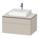 Duravit Meuble sous lavabo L-Cube 82x55 cm, T ma, 1 tiroir, 1 coulissant, suspendu-1