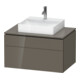 Duravit Meuble sous lavabo L-Cube 82x55cm, 1 porte, 1 tiroir, suspendu-1