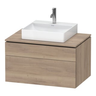 Duravit Meuble sous-lavabo L-Cube 82x55cm, blanc mat, 1 tiroir, 1 coulissant, suspendu