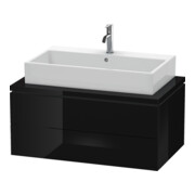 Duravit Meuble sous lavabo L-Cube 92x54,7 cm, blanc brillant, avec console, 2 tiroirs-1