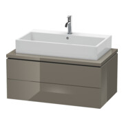 Duravit Meuble sous lavabo L-Cube 92x54,7 cm, blanc brillant, pour console, 2 tiroirs