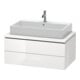 Duravit Meuble sous lavabo L-Cube 92x54,7 cm, blanc brillant, pour console, 2 tiroirs