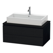 Duravit Meuble sous-lavabo L-Cube 92x54,7 cm, blanc œuf, pour console, 2 tiroirs-1