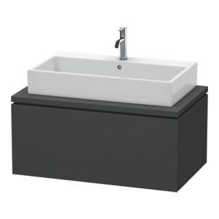 Duravit Meuble sous lavabo L-Cube 92x54,7 cm, graphite mat, avec console, 1 tiroir