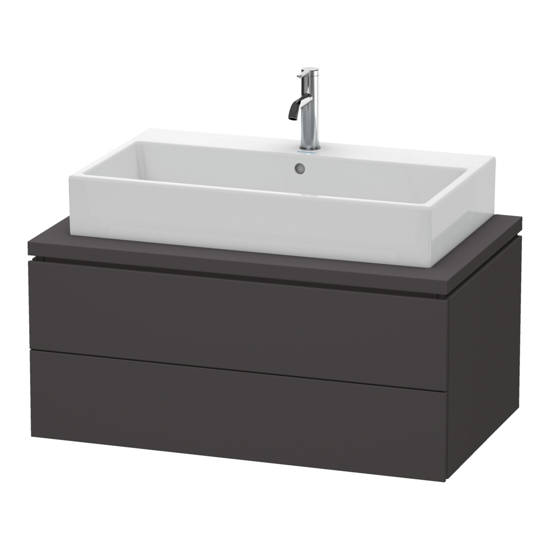 Duravit Meuble sous-lavabo L-Cube 92x54,7 cm, graphite mat, f Kons, 2 tiroirs
