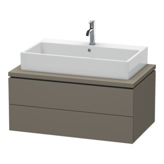 Duravit Meuble sous-lavabo L-Cube 92x54,7 cm, gris mat, pour console, 2 tiroirs