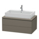 Duravit Meuble sous-lavabo L-Cube 92x54,7 cm, gris mat, pour console, 2 tiroirs-1