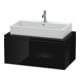 Duravit Meuble sous lavabo L-Cube 92x54,7 cm, noir brillant, pour console, 1 tiroir-1