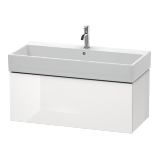 Duravit Meuble sous lavabo L-Cube 98,4 x 45,9 cm, blanc brillant, 1 tiroir, suspendu