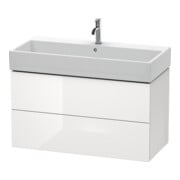 Duravit Meuble sous lavabo L-Cube 98,4 x 45,9 cm, blanc brillant, 2 tiroirs, suspendu-2