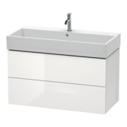 Duravit Meuble sous-lavabo L-Cube 98,4 x 45,9 cm, blanc brillant, 2 tiroirs, suspendu-1