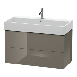 Duravit Meuble sous lavabo L-Cube 98,4 x 45,9 cm, blanc brillant, 2 tiroirs, suspendu