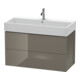 Duravit Meuble sous lavabo L-Cube 98,4 x 45,9 cm, blanc brillant, 2 tiroirs, suspendu-1