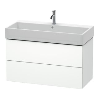 Duravit Meuble sous lavabo L-Cube 98,4 x 45,9 cm, blanc mat, 2 tiroirs, suspendu