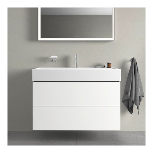 Duravit Meuble sous lavabo L-Cube 98,4 x 45,9 cm, blanc mat, 2 tiroirs, suspendu