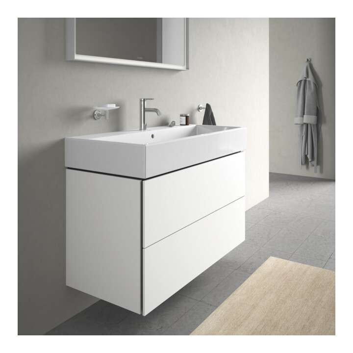 Duravit Meuble sous lavabo L-Cube 98,4 x 45,9 cm, blanc mat, 2 tiroirs, suspendu