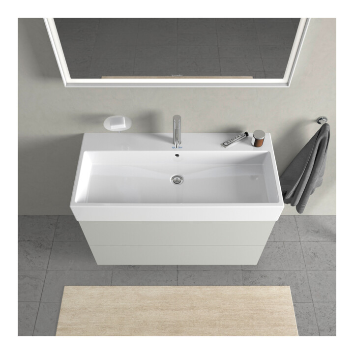 Duravit Meuble sous-lavabo L-Cube 98,4 x 45,9 cm, blanc mat, 2 tiroirs, suspendu