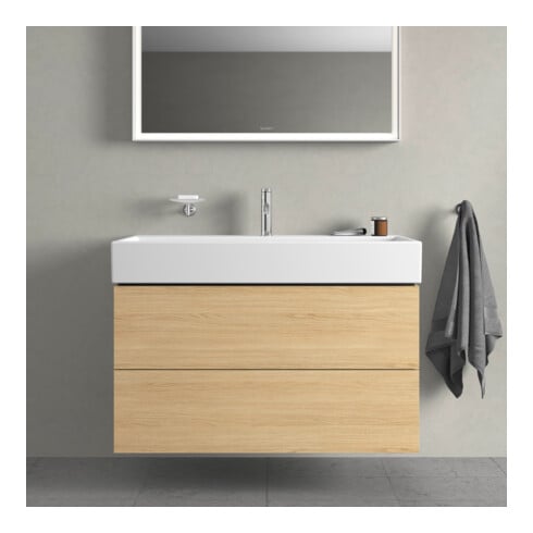 Duravit Meuble sous lavabo L-Cube 98,4 x 45,9 cm, blanc œuf, 2 tiroirs, suspendu