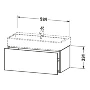 Duravit Meuble sous-lavabo L-Cube 98,4 x 45,9 cm, E d geb., 1 tiroir, suspendu-4