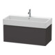 Duravit Meuble sous lavabo L-Cube 98,4 x 45,9 cm, graphite mat, 1 tiroir, suspendu-1