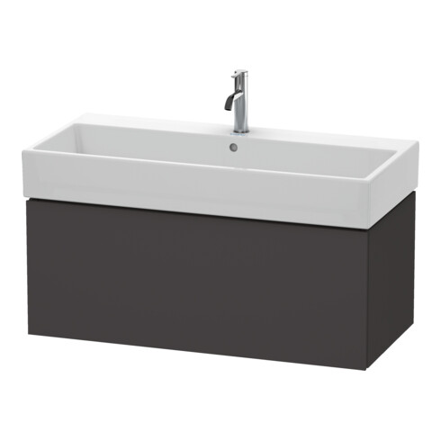 Duravit Meuble sous lavabo L-Cube 98,4 x 45,9 cm, graphite mat, 1 tiroir, suspendu
