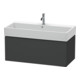 Duravit Meuble sous lavabo L-Cube 98,4 x 45,9 cm, graphite mat, 1 tiroir, suspendu-1