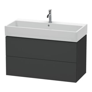 Duravit Meuble sous-lavabo L-Cube 98,4 x 45,9 cm, graphite mat, 2 tiroirs, suspendu
