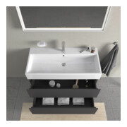 Duravit Meuble sous-lavabo L-Cube 98,4 x 45,9 cm, graphite mat, 2 tiroirs, suspendu-4