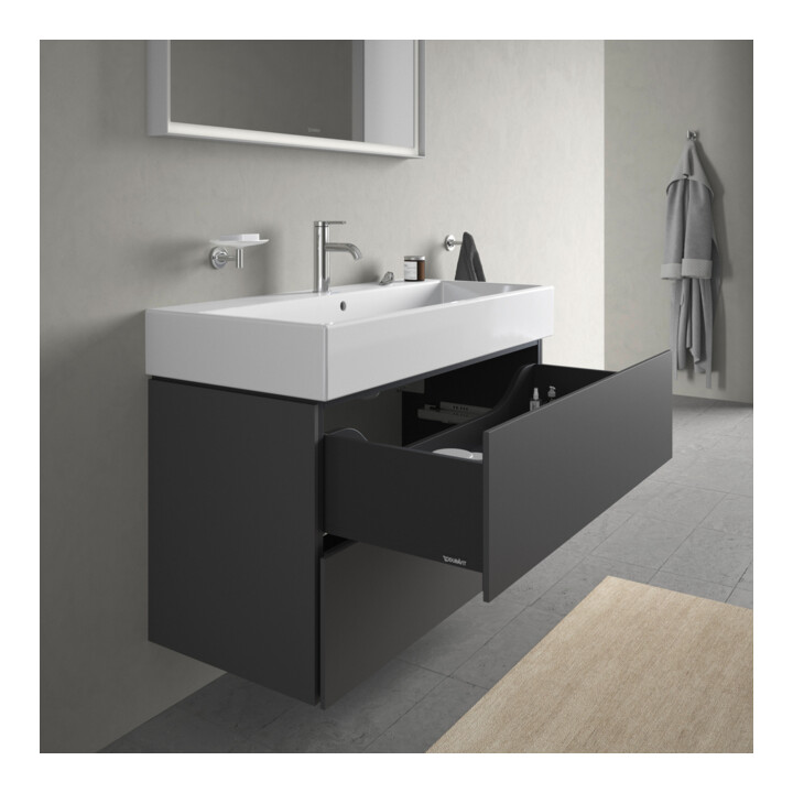 Duravit Meuble sous-lavabo L-Cube 98,4 x 45,9 cm, graphite mat, 2 tiroirs, suspendu