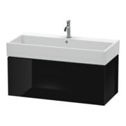 Duravit Meuble sous-lavabo L-Cube 98,4 x 45,9 cm, noir brillant, 1 tiroir, suspendu