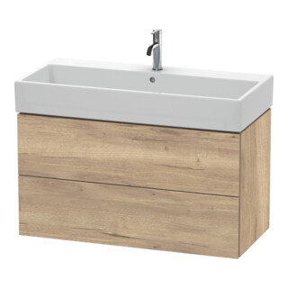 Duravit Meuble sous-lavabo L-Cube 98,4 x 45,9 cm, œuf marbré, 2 tiroirs, suspendu