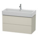 Duravit Meuble sous-lavabo L-Cube 98,4 x 45,9 cm, Tau mat, 2 tiroirs, suspendu-1