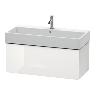 Duravit Meuble sous-lavabo L-Cube 98,4x45,9 cm, blanc brillant, 1 tiroir, suspendu